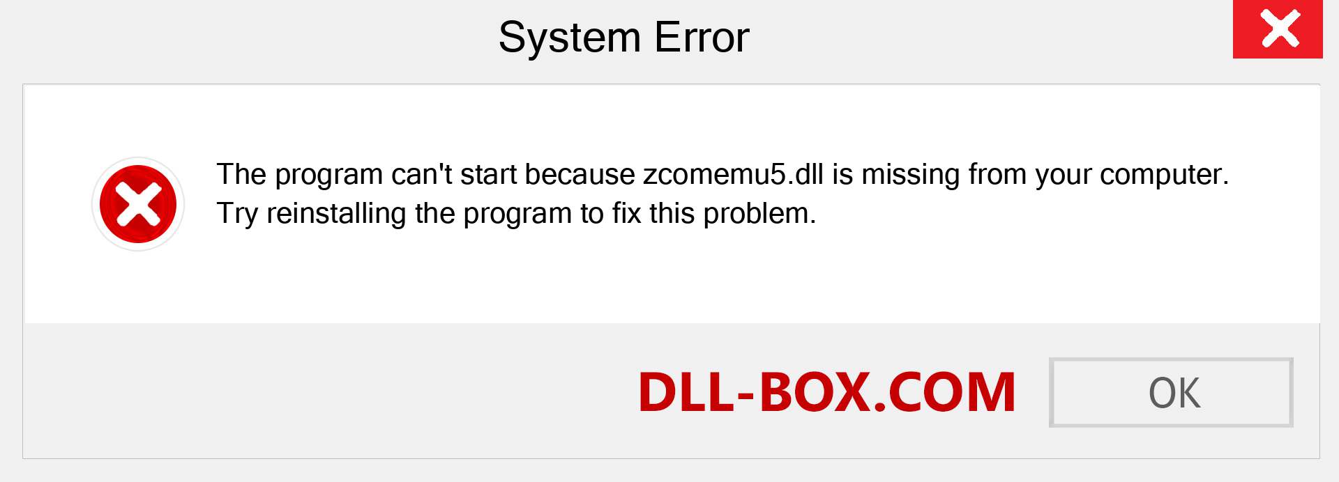  zcomemu5.dll file is missing?. Download for Windows 7, 8, 10 - Fix  zcomemu5 dll Missing Error on Windows, photos, images